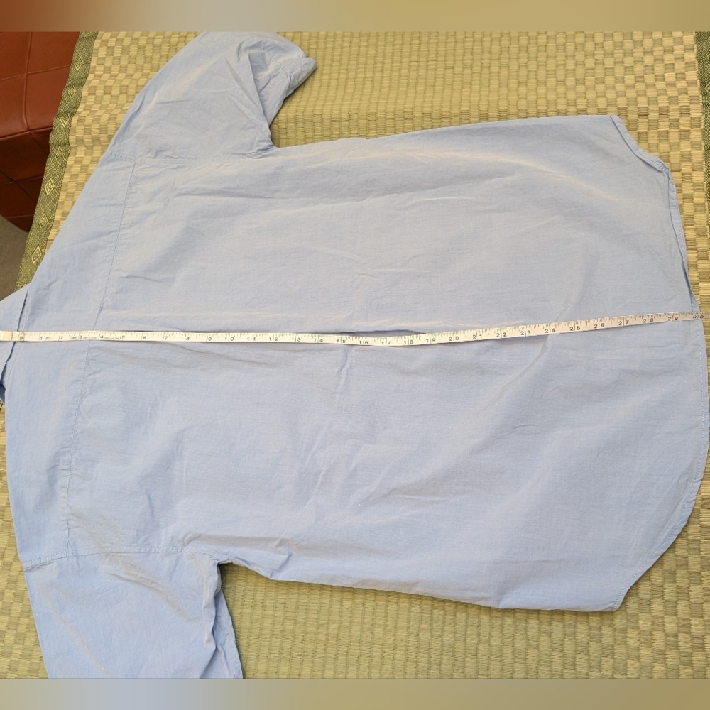Arpenteur Short Sleeve Stereo Overshirt Blue Men's Size Small Made in France - Picture 5 of 5